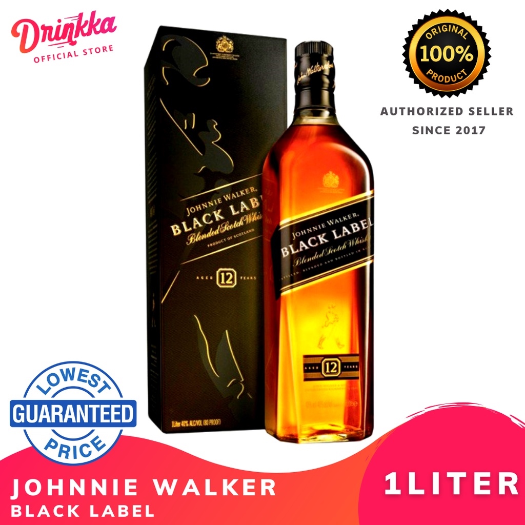Johnnie Walker Black Label 1Liter Blended Scotch Whisky Lazada PH