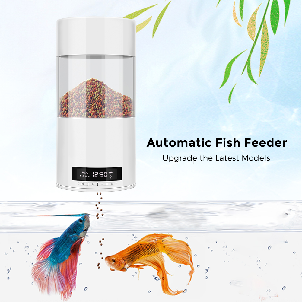Timer Fish Feeder Feeding Dispenser Aquarium 500ml Tools Food Feeding