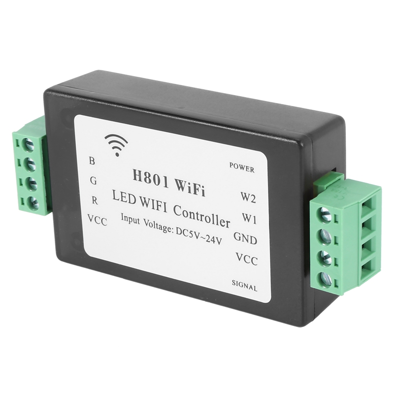 H801 RGBW LED WIFI Controller LED RGB Controller DC5-24V Input for 5050 2835 3528 SMD LED Strip Light Tape Ribbon