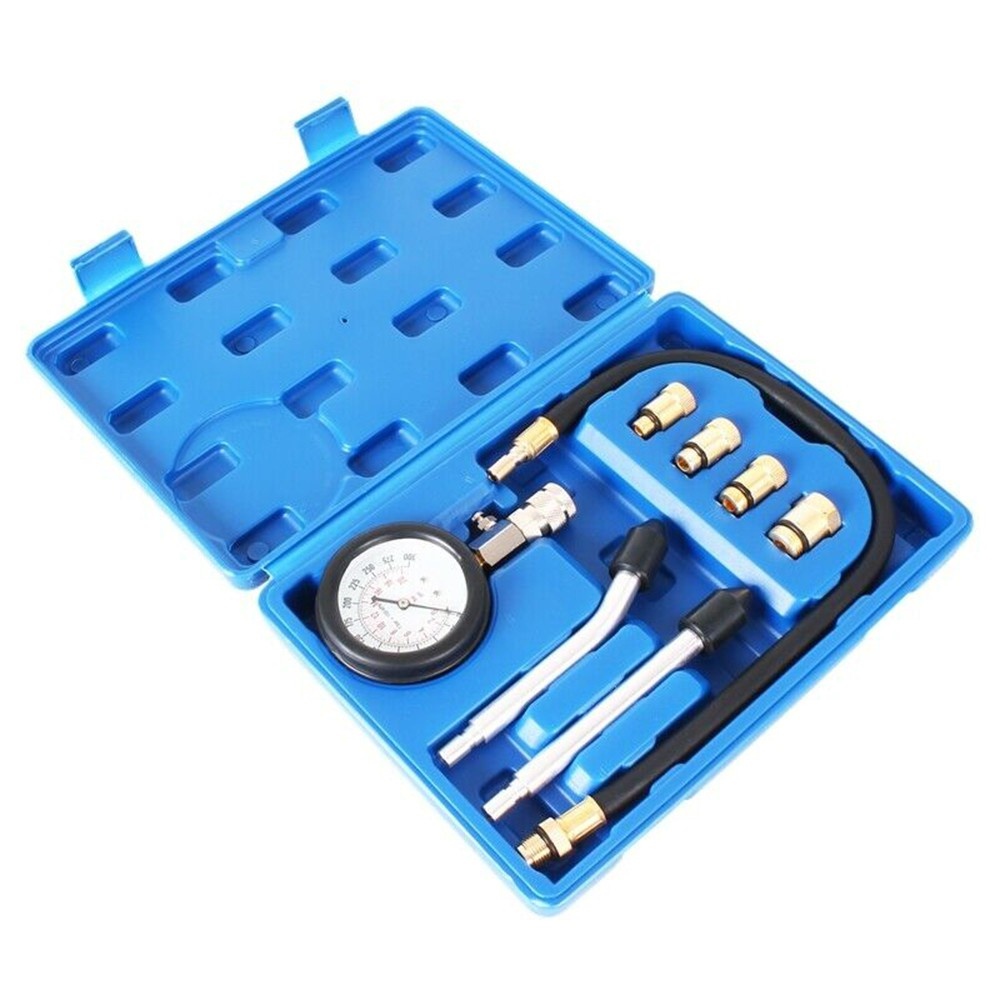 Automotive Motorcycles Petrol Engine Compression Test Gauge Tester Kit