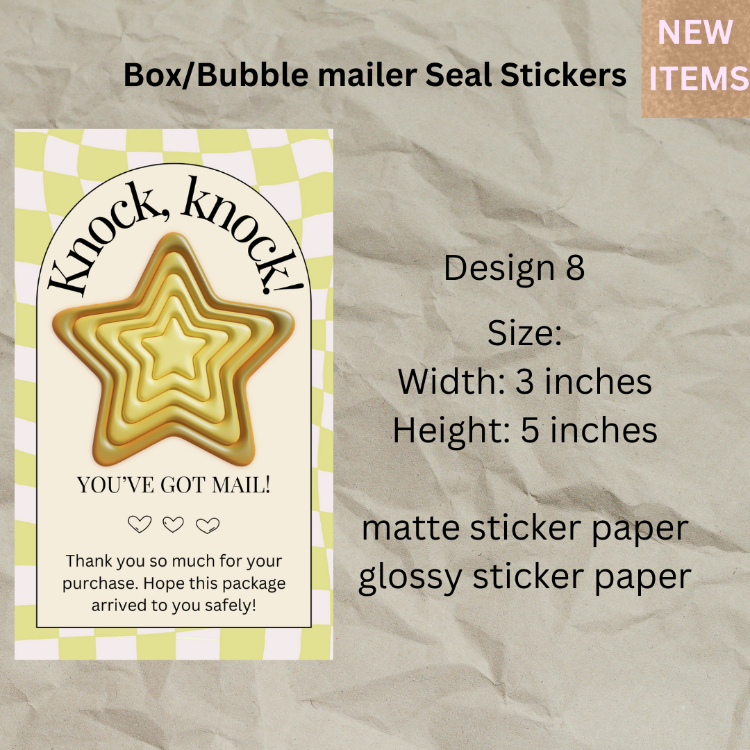 Knock knock Aesthetic Mail Sticker Packaging Seal (10 pieces) | Lazada PH