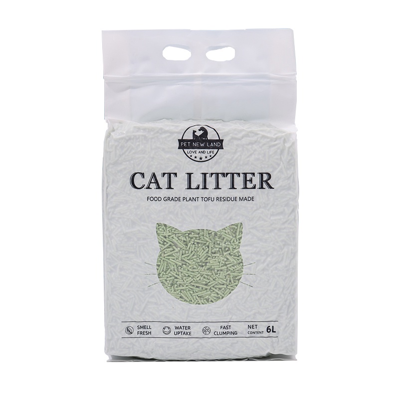 Cat Litter Sand tofu 6L Per Bag Flushable Food Grade Plant Tofu Residue