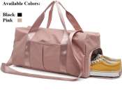 Foldable Waterproof Gym Bag with Shoe Compartment - 