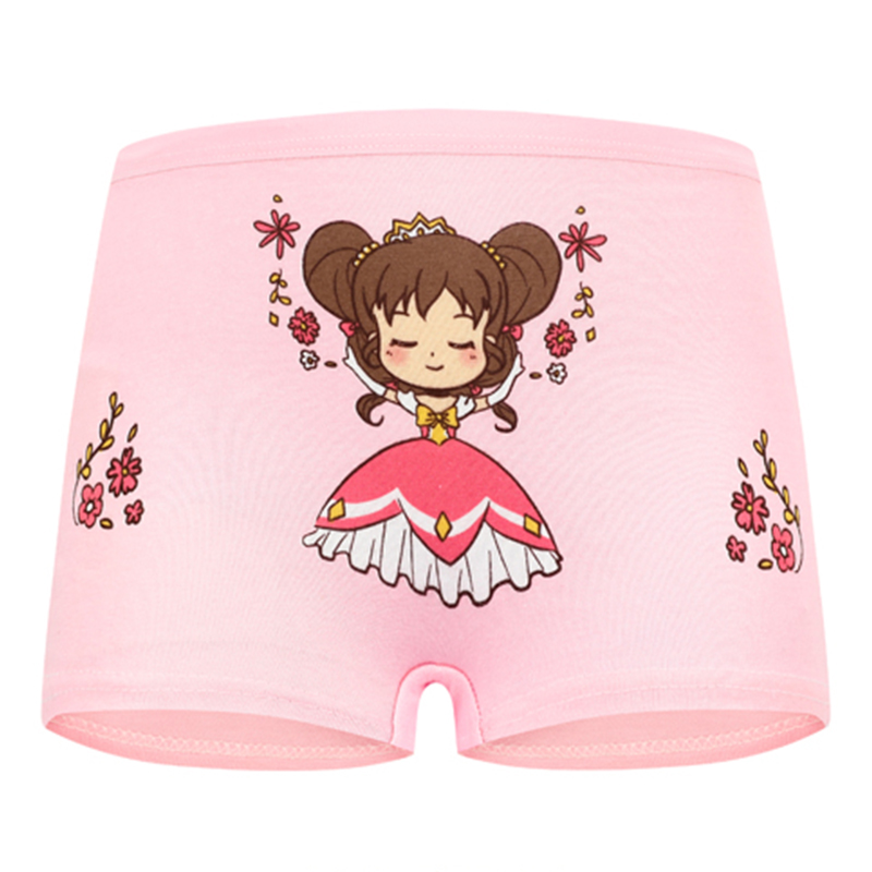 SMY 4 Pcs Cotton Kids Panty Underwear Cute Princess Pattern Teens