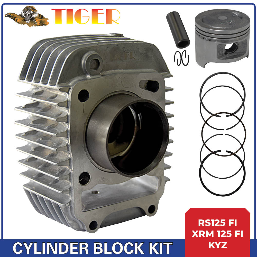 Honda RS125 FI, XRM 125 FI Tiger Cylinder Block Kit (w/ Piston, Piston Rings, Pin, Clips