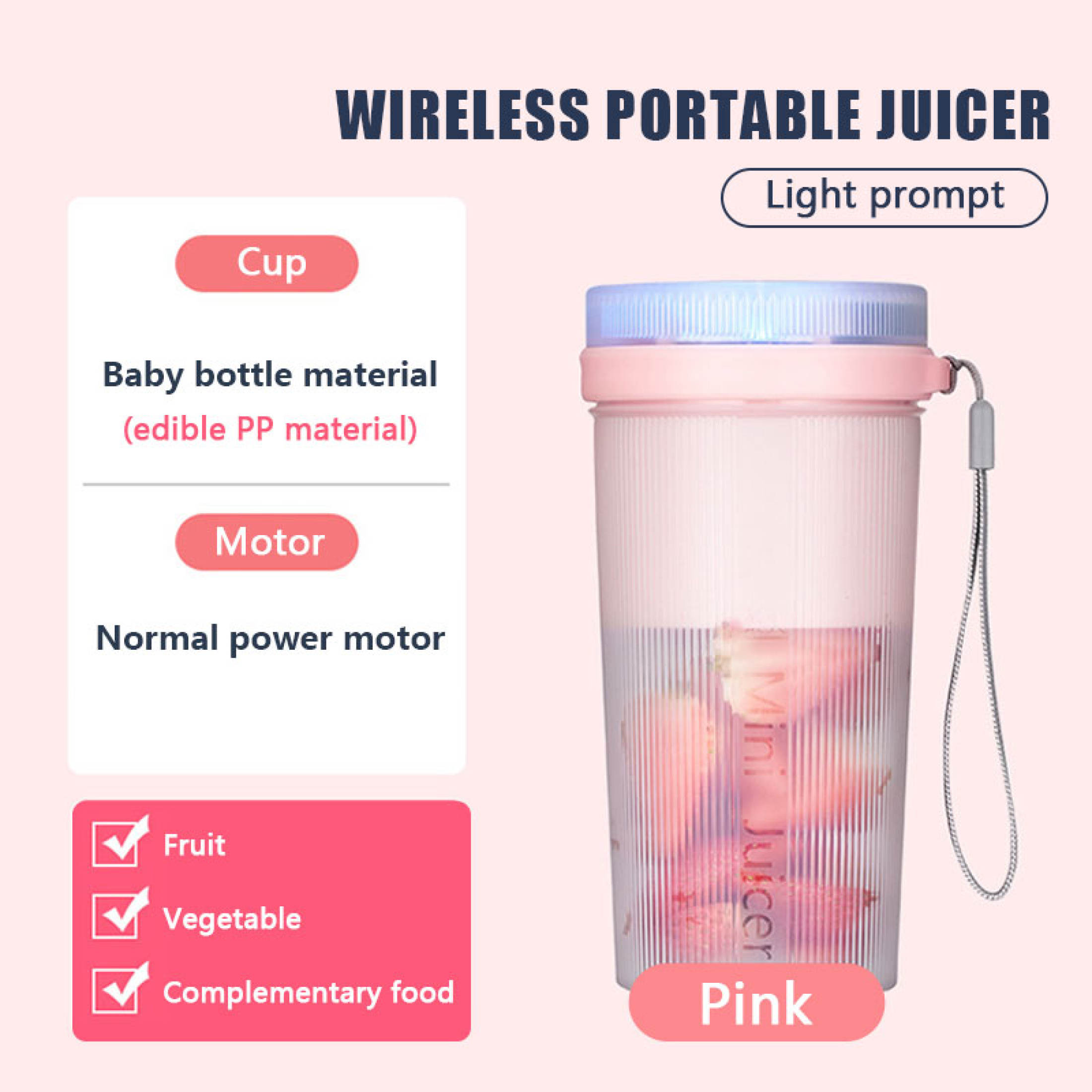 MISN Portable Juicer Blender Mini Vegetables Fruits Juicer Electric