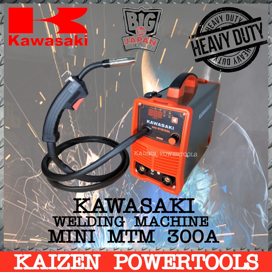 Kawasaki Mig Tig Arc 3in1 Mini Inverter Welding Machine 300A (Gasless