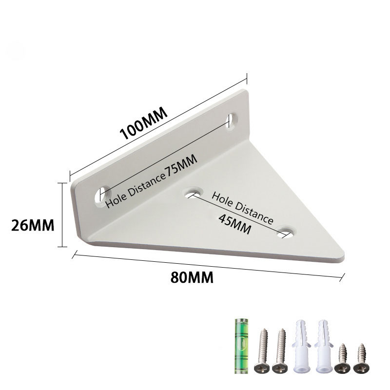 2PCS Shelf Brackets 8*10cm Triangle Invisible Bracket Heavy Duty