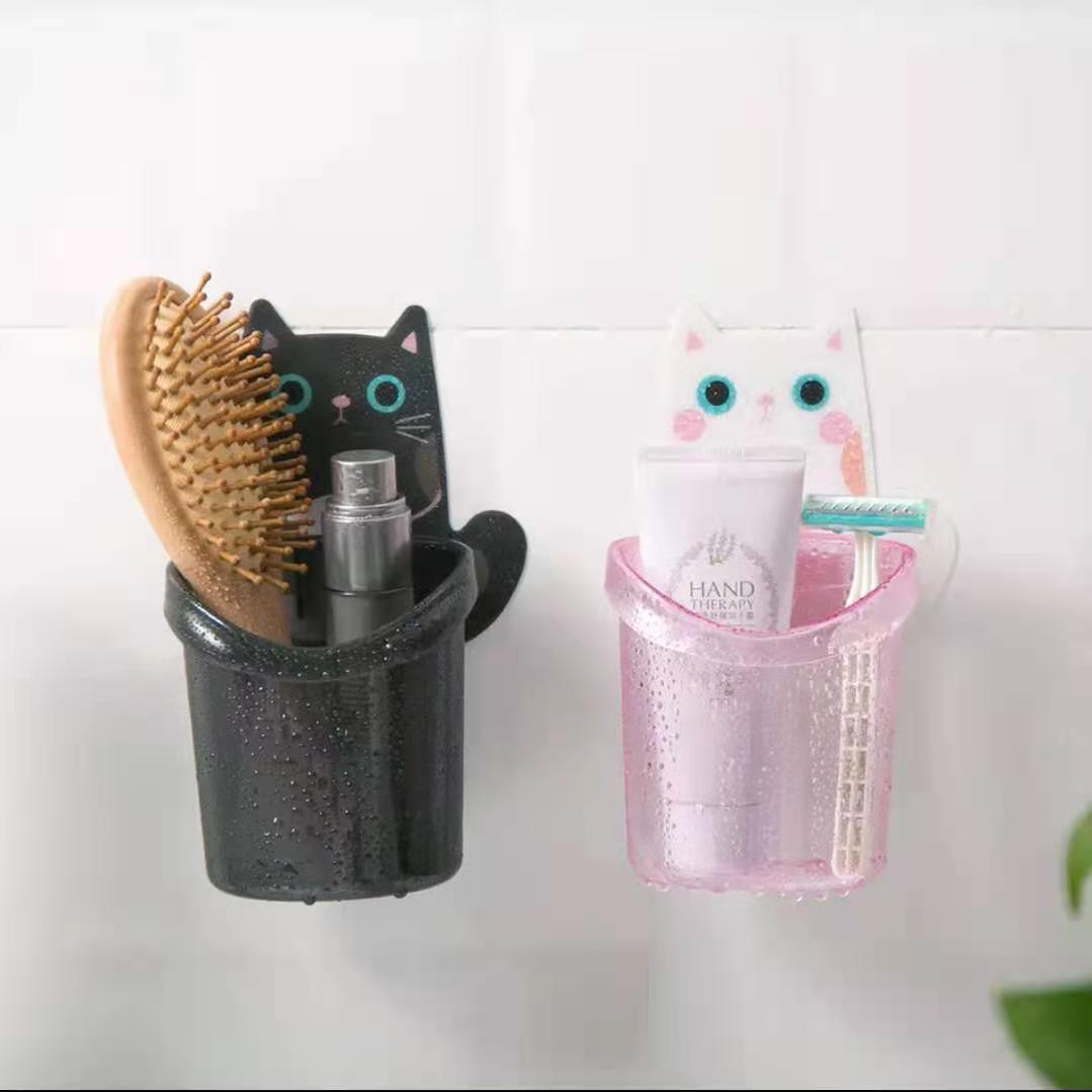 Diva Toothbrush Holder Free Punch Storage Creative Wall Mounted Bear