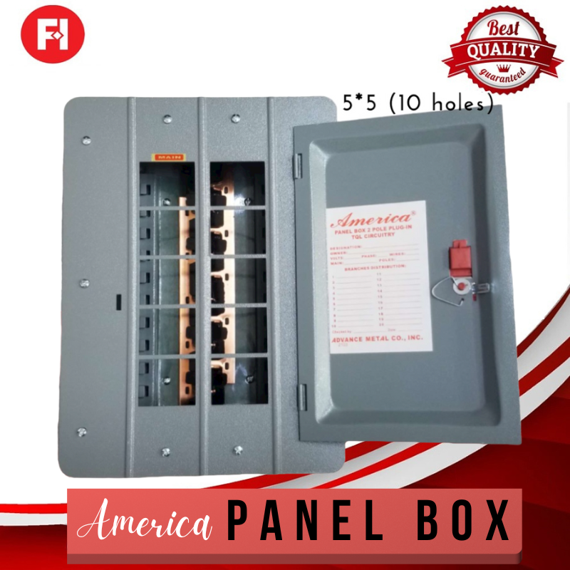 AMERICA Panel Box 5x5 (10 Holes) 2 pole Plugin for Circuit Breaker