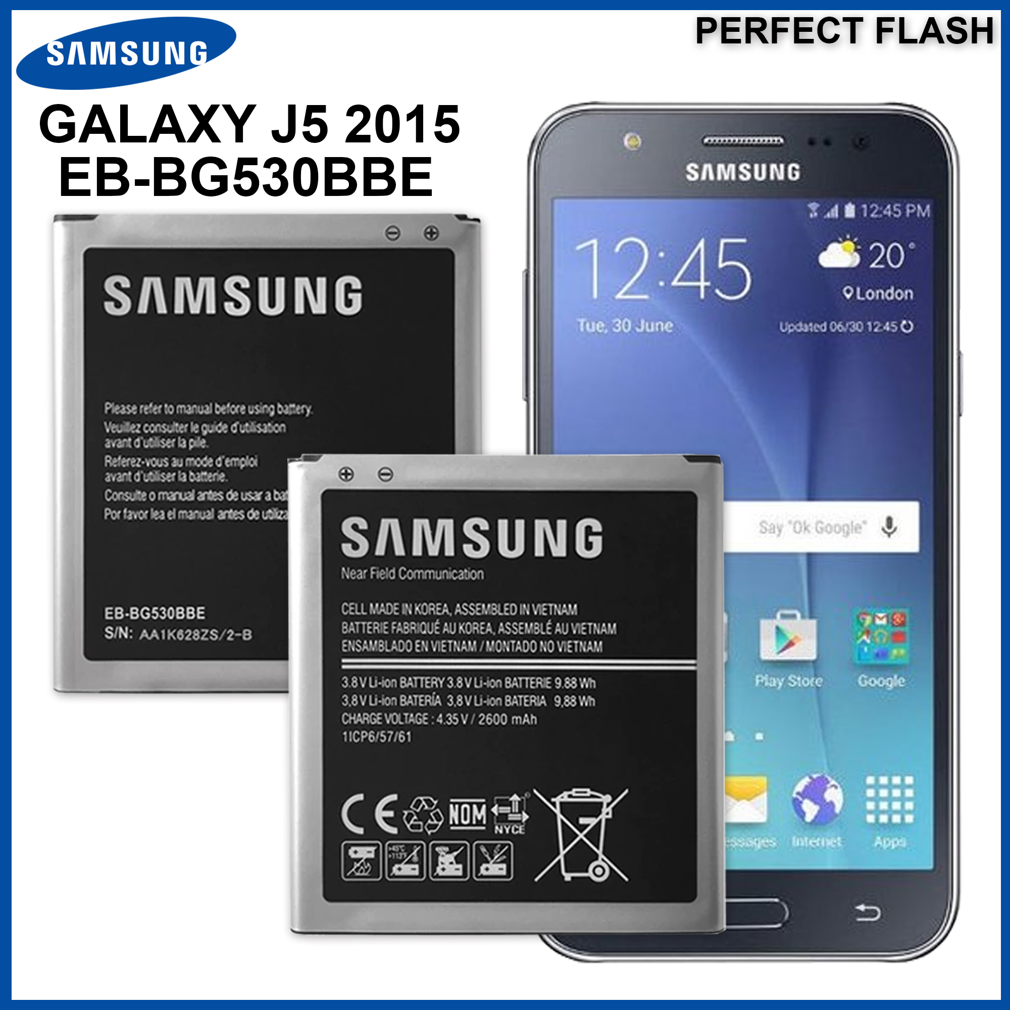 Galaxy J5 15 Akku Official Samsung Galaxy J5 Battery Eb Bg531bbe 2600mah Minifabriek Com