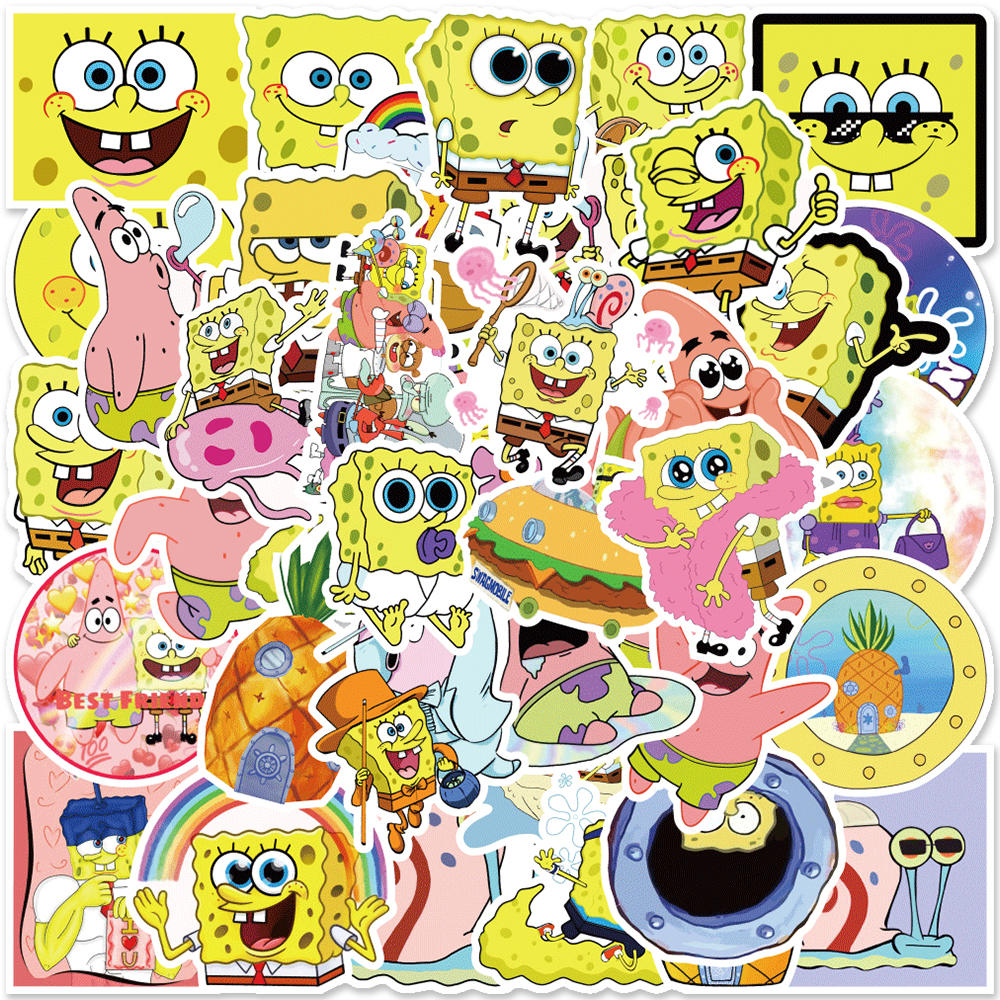 50pcs/set 100Pcs/Set SpongeBob Graffiti waterproof sticker Cartoon ...