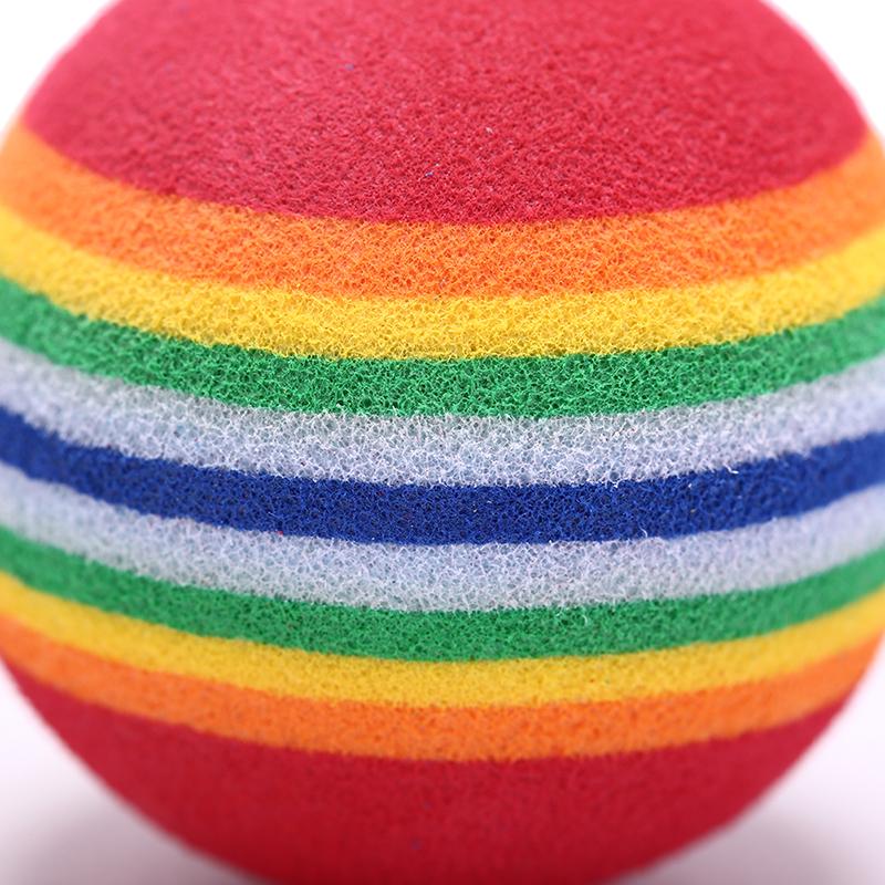 Sanba 10Pcs Rainbow Stripe foam Sponge Golf Balls Swing Practice Training Aids