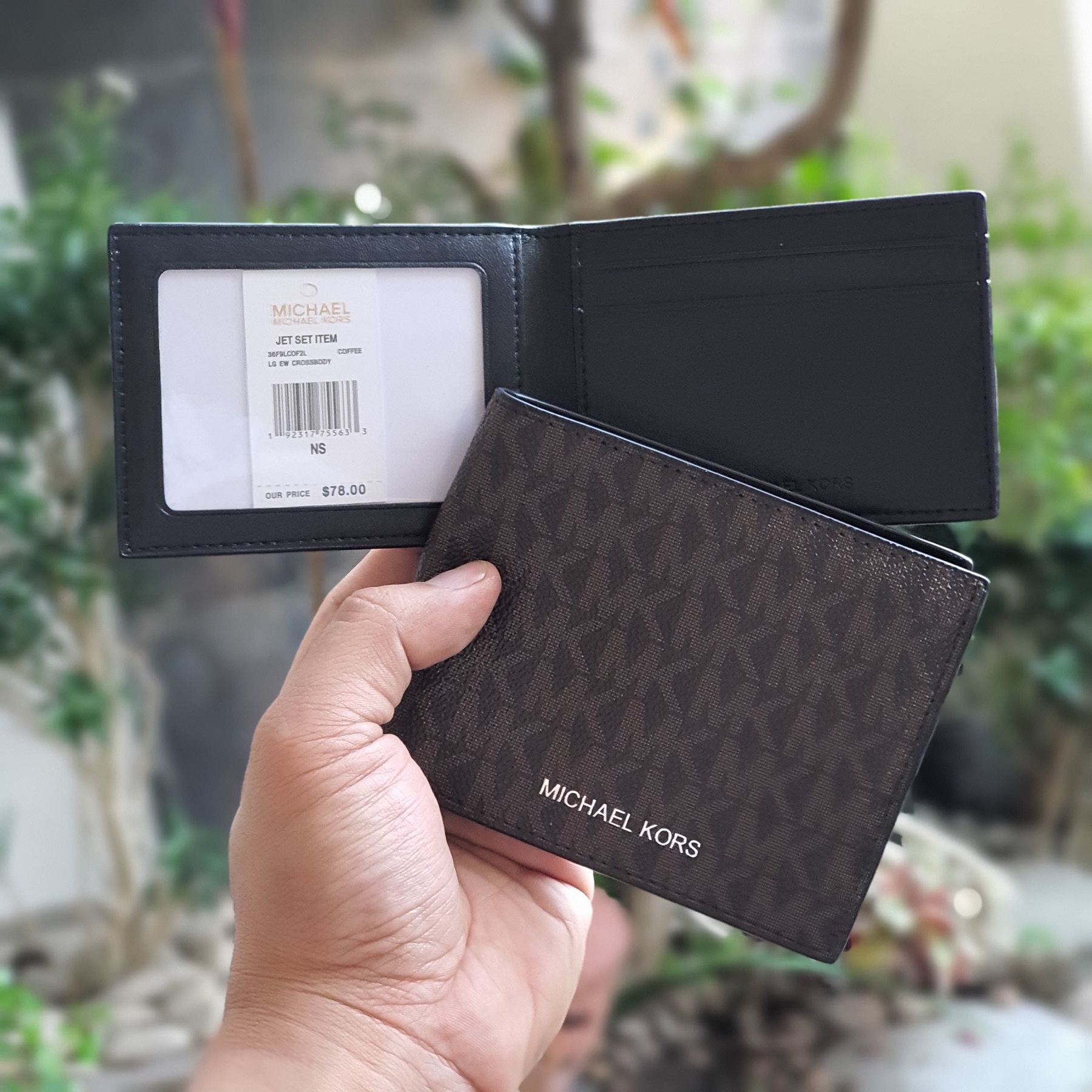 Michael Kors Jet Set Bifold Men's Monogram Leather Wallet With Card Case -  Brown | Lazada PH