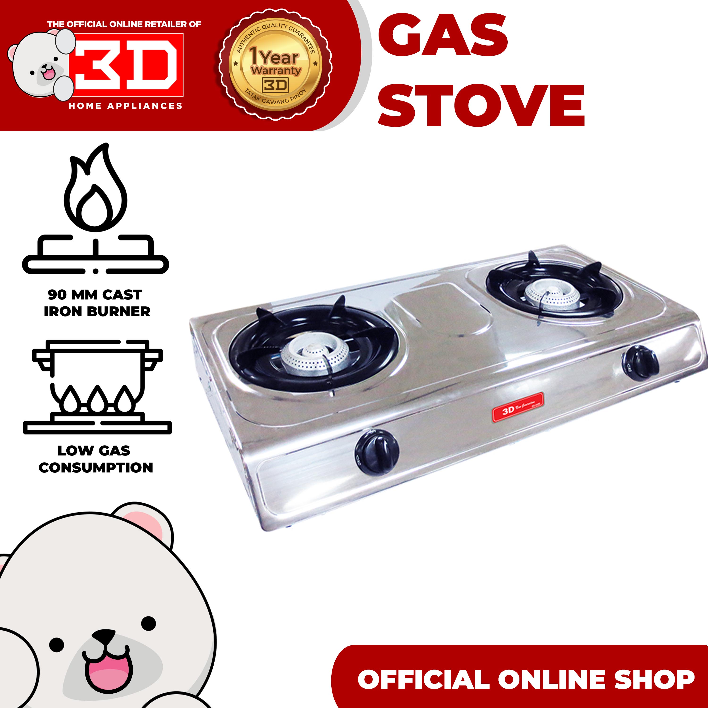 Globe U-Shaped Stainless Steel Burner U06051470672 – Genuine OEM, Free Shipping