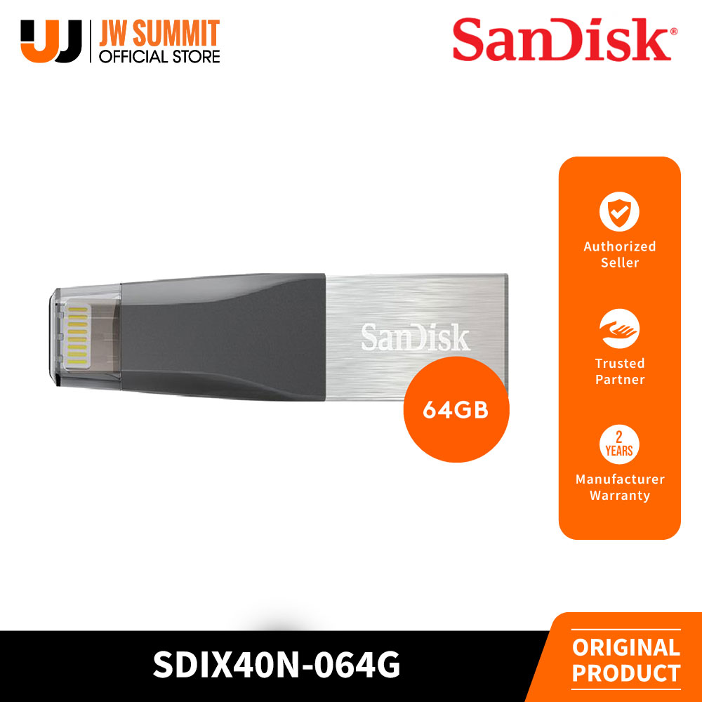 SanDisk iXpand Mini 64GB OTG Flash Drive With Lightning Connector