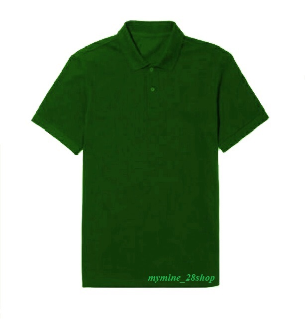 Polo Shirt Emerald Green Plain Unisex Adult T Shirt With Collar Good Quality Lazada Ph 