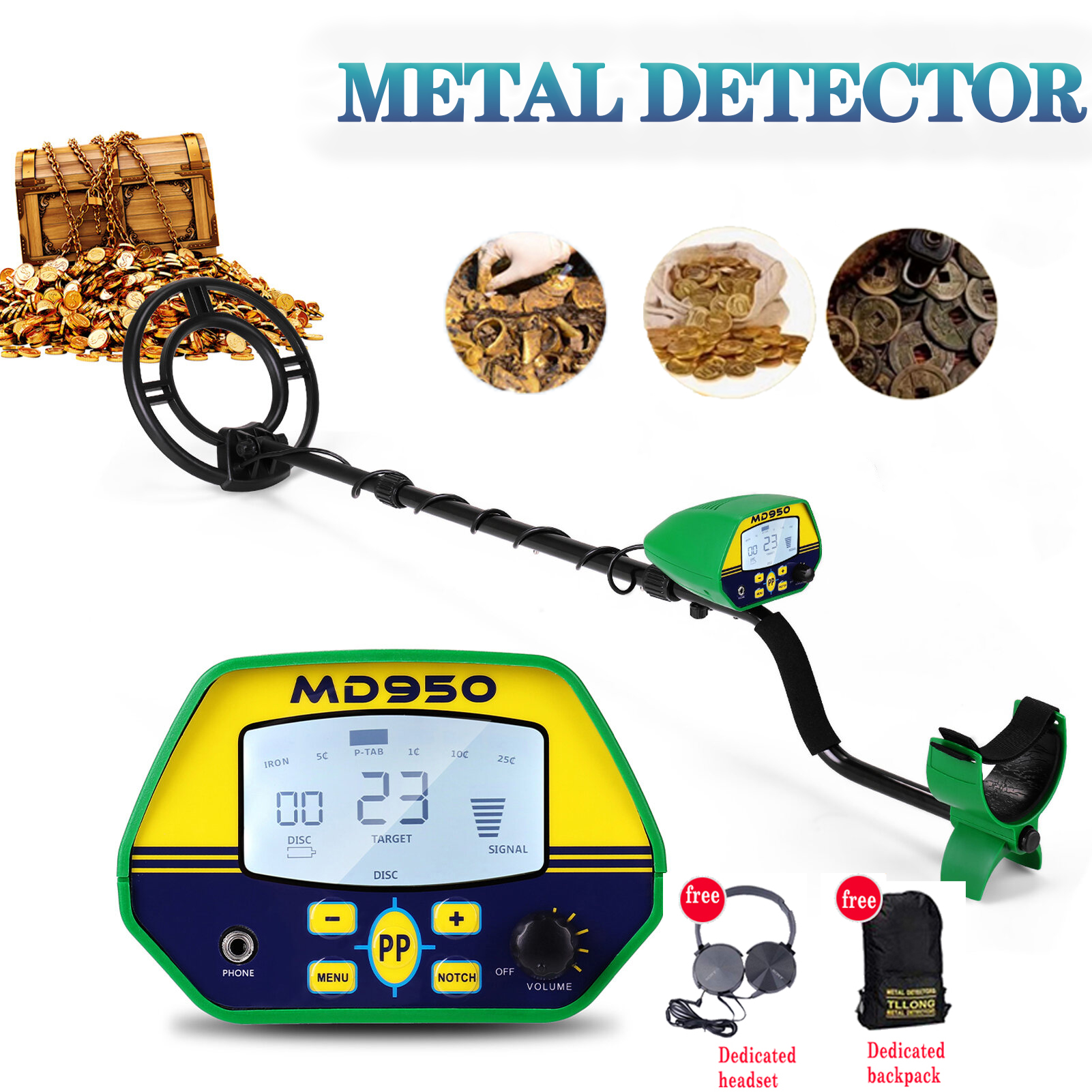 Metal Detector MD950 Portable Simple Installation Underground Metal ...