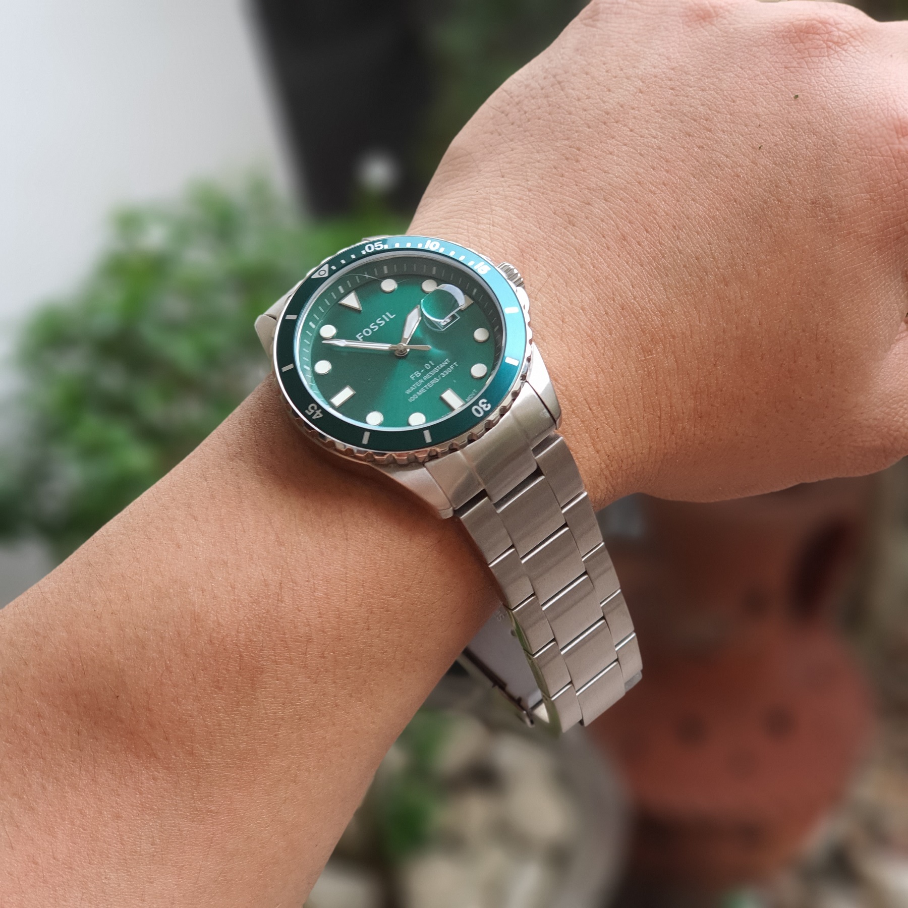 Date Rotating Green Bezel Green Dial 
