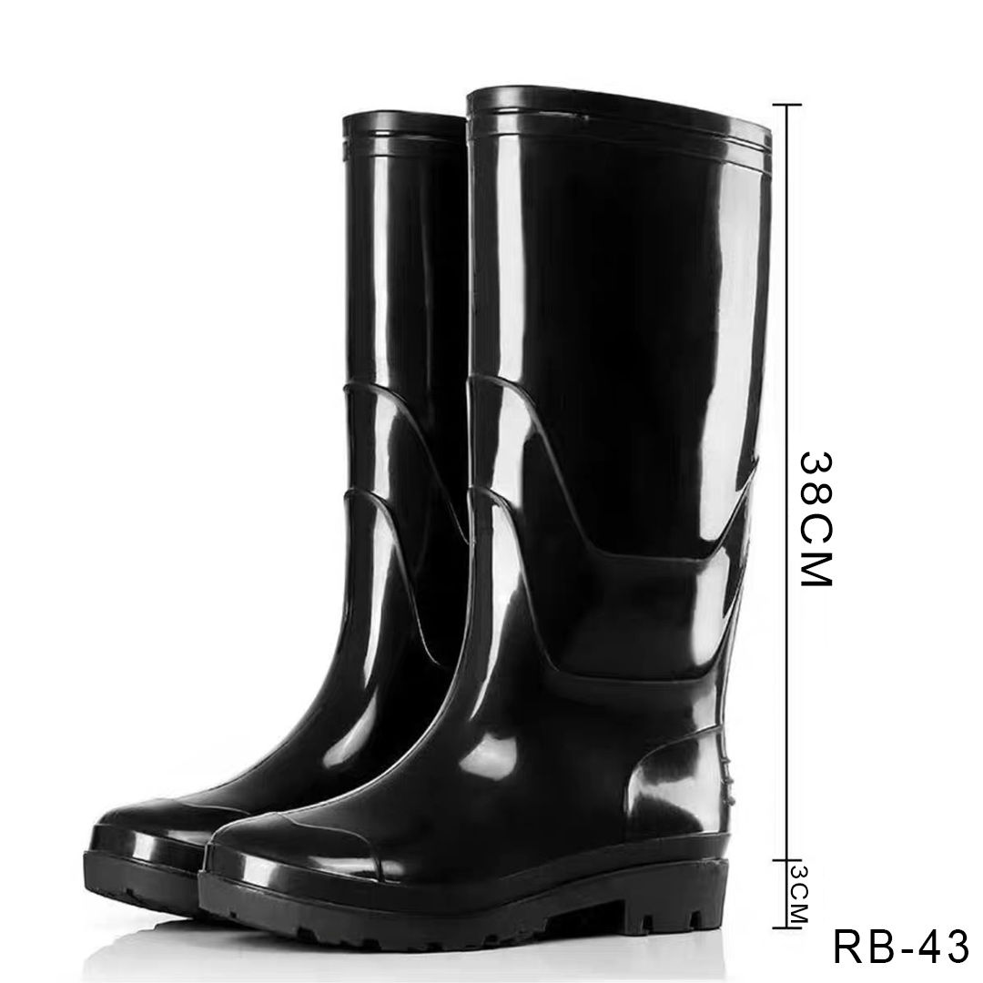 High Cut Rain Bota Simple Plain Rain Flood Boots For Men And Women 