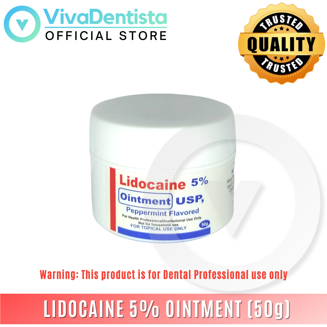 Lidocain 5 Ointment Topical Anesthetic Gel (50g) VivaDentista Exp. 02.