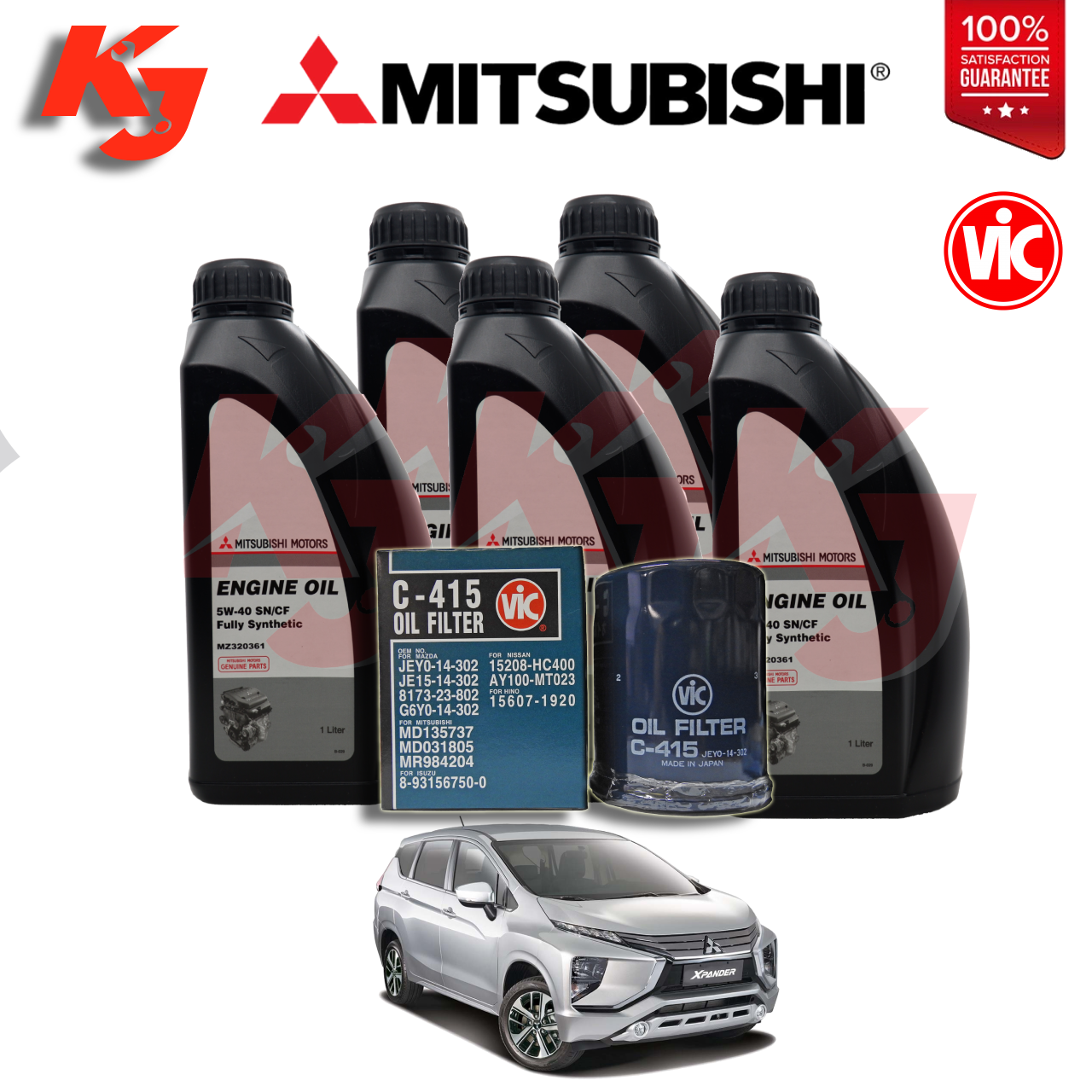 Mitsubishi Engine Oil for Mitsubishi Xpander (2018 up) Change Oil Kit