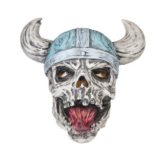 Kinh dị Viking Skull Mặt nạ người lớn Halloween Pirate Cosplay Mặt nạ cao su thumbnail