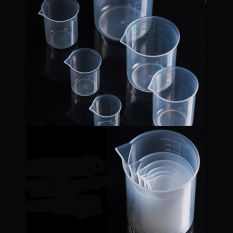 WAIVE Tỉ lệ Cốc chia độ Nhựa Đổ Vòi Dụng cụ đo lường Phòng thí nghiệm Beaker Cốc trong suốt Ly đo lường Bình lỏng
