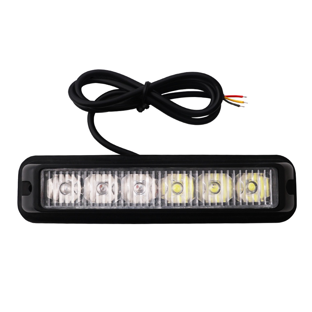 2pcs 6LED lights white white /red and blue blinker and steady 12v 2x6 ...