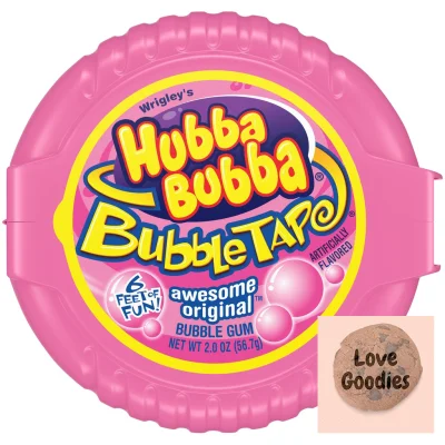 Hubba Bubba Bubble Gum Tape, Awesome Original, 6-Foot Tape