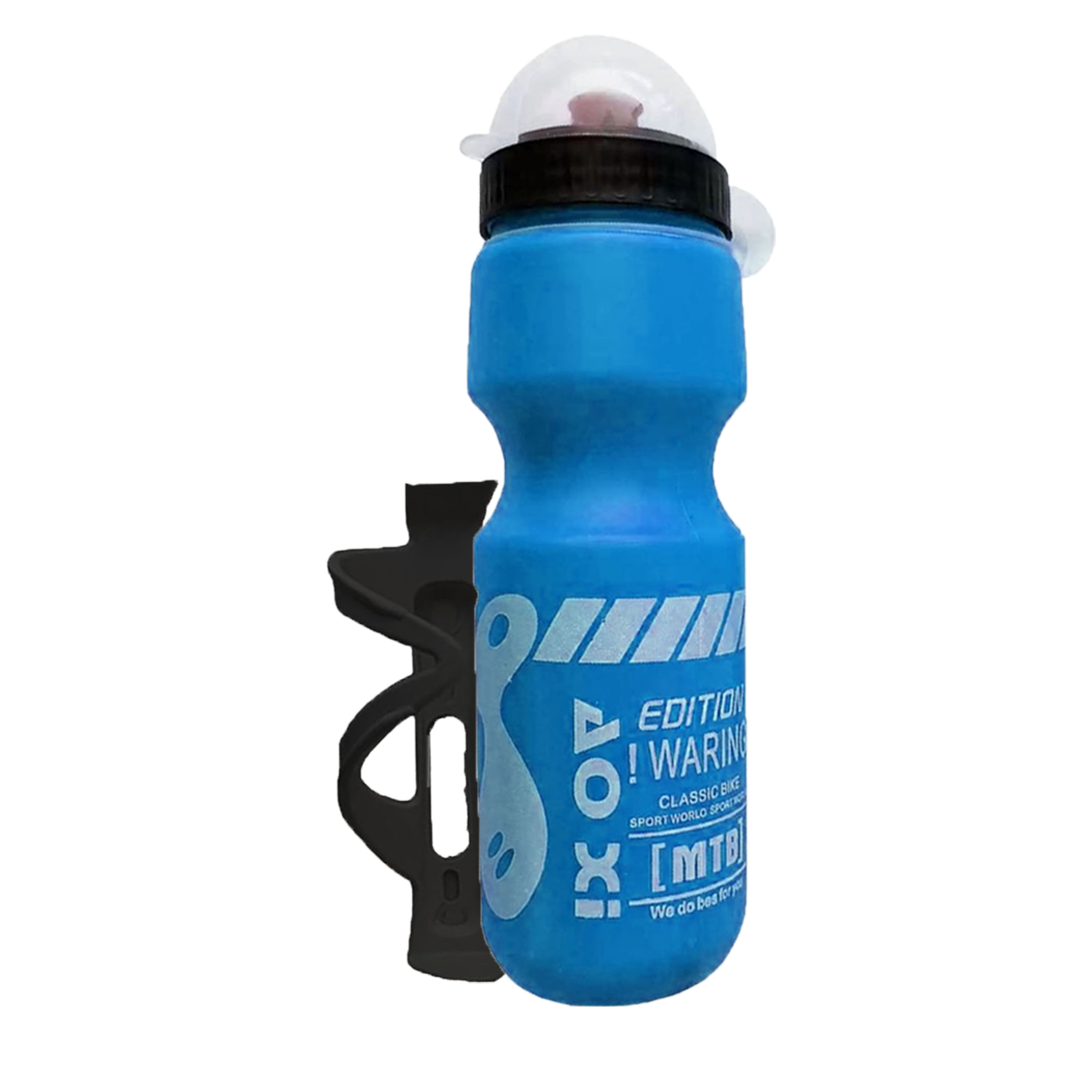 Cycling Water Bottle with Holder (750ml) Drink Jug Cage Mountain Bike