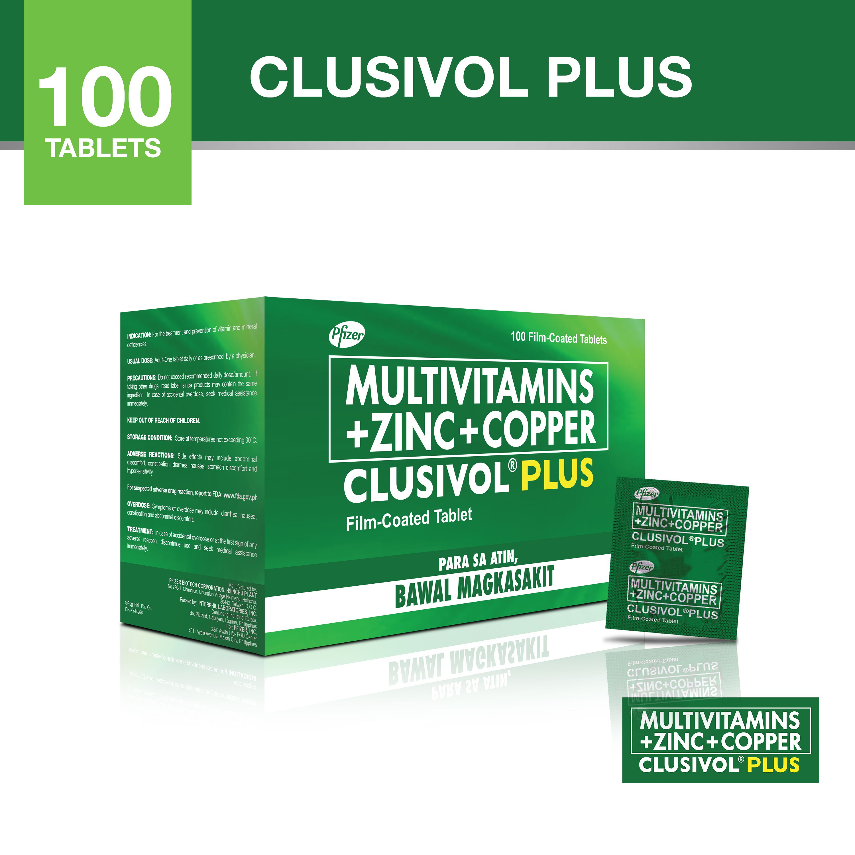 Multivitamins + Zinc + Copper (Clusivol Plus) 100 Tablets Lazada PH