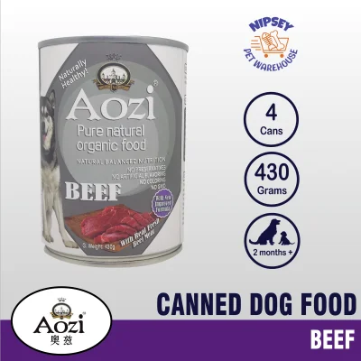 Aozi Wet Dog Food in Can Beef 430g set of 4