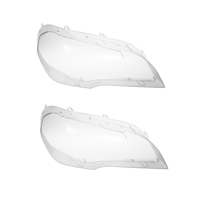 2X Car Clear Headlight Lens Cover Replacement Head Light Lamp Shell