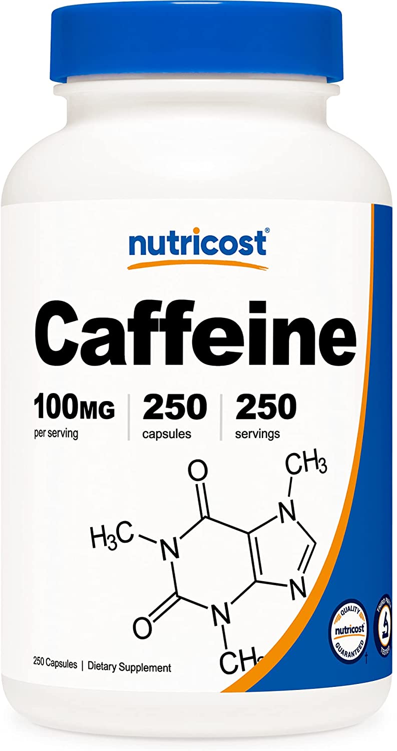 Nutricost Caffeine Pills 100 mg, 250 Capsules Lazada PH