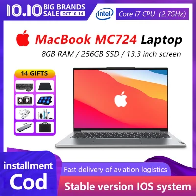 【COD+Free gift+laptop brand new】Laptop i7 I Second generation Processor Core i7 I 13.3in I Pro+Air I 8GB RAM I 256GB SSD I Suitable for online education + work + study + Entertainment