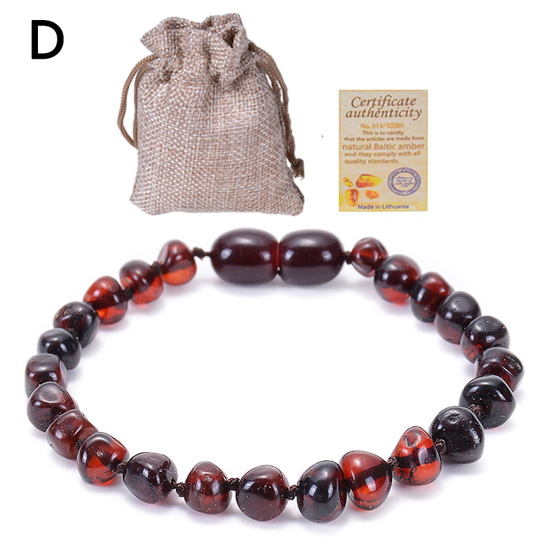 Gvb7 Baltic Amber Necklace Casual Gift Fashion Bracelet Elegant Lightweight Natural New for Baby Kids