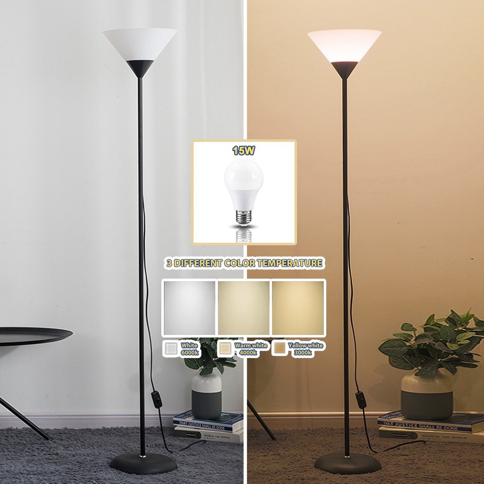 Modern Nordic Style LED Floor Lamp Shade Stand For Living Room Bedroom