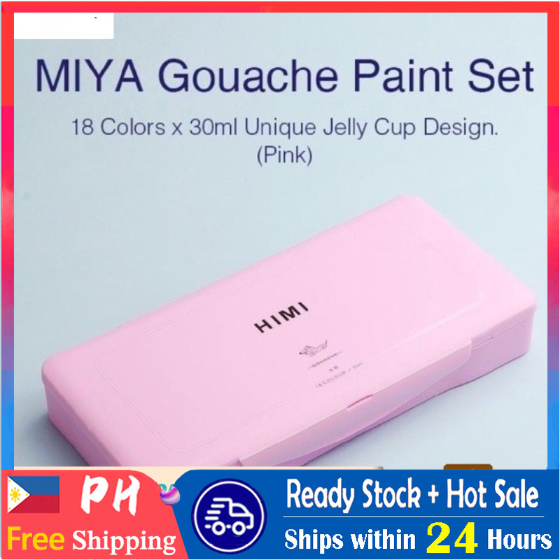 Miya Gouache Paint Set, 18 Colors X 30Ml Unique Jelly Cup Design