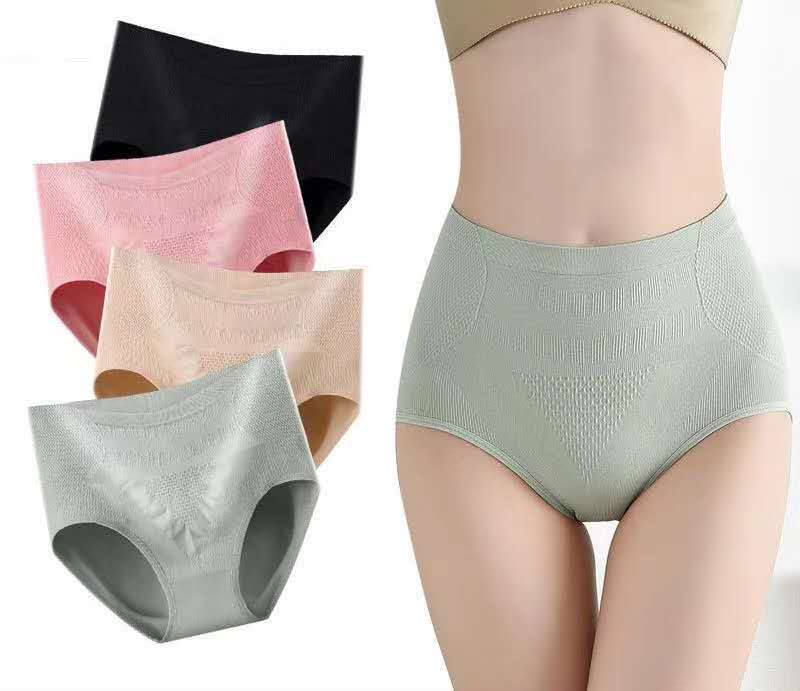 Women High Waist Body Shaper Slimming Butt Lifter Shapewear Solid Color  Underwear Tummy Control Panties
