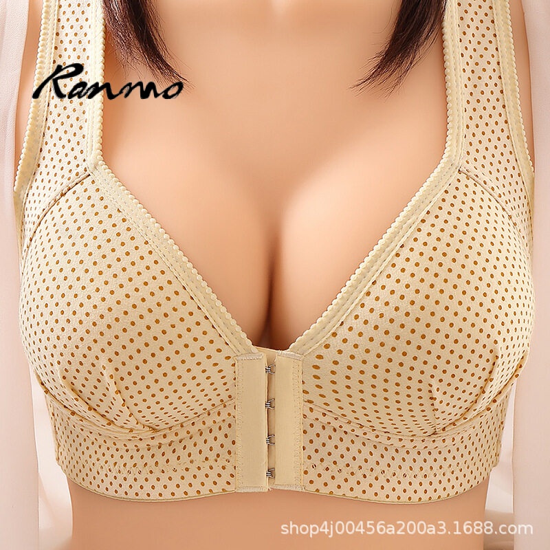 RANMO 36/80-44/100BC Front buckle Push up Seamless Wireless Plus size Bra  underwear lingerie women 2023 New style