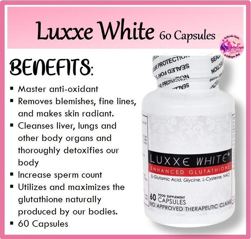 Luxxe White Enhanced Glutathione 775mg 60 Capsules