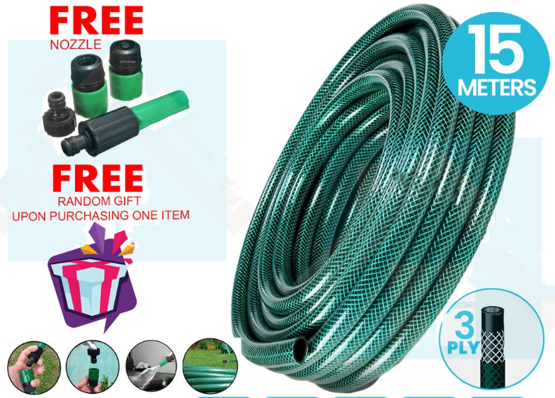 【COD】Water Hose, PVC Pressure washer, Garden Hose set, Heavy duty 10,15