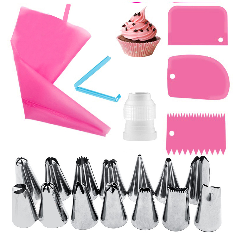 ME 14/83Pcs Icing Pipping Set With Bag Piping Nozzle Tips Set Baking