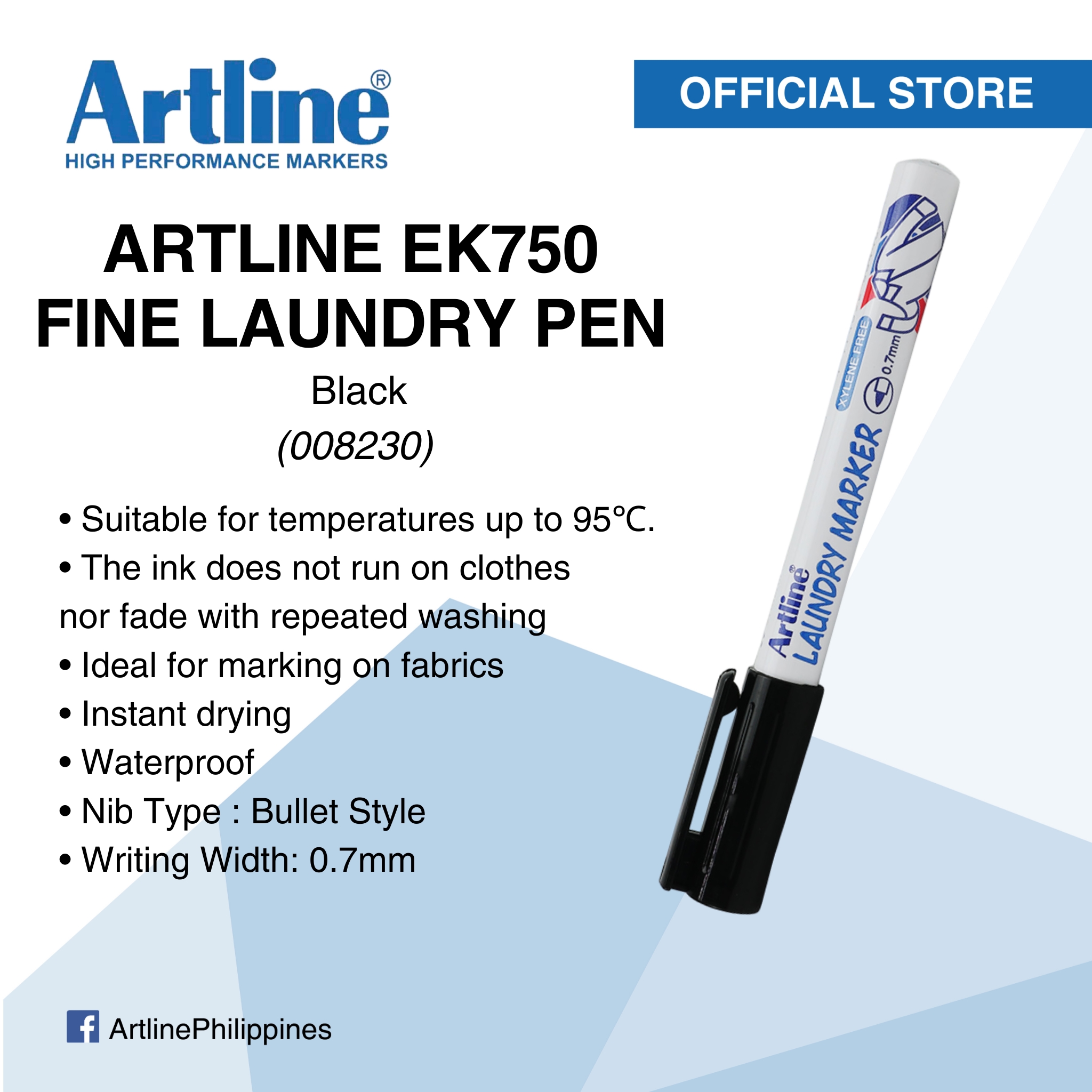 ARTLINE Laundry Fine Markers, EK750