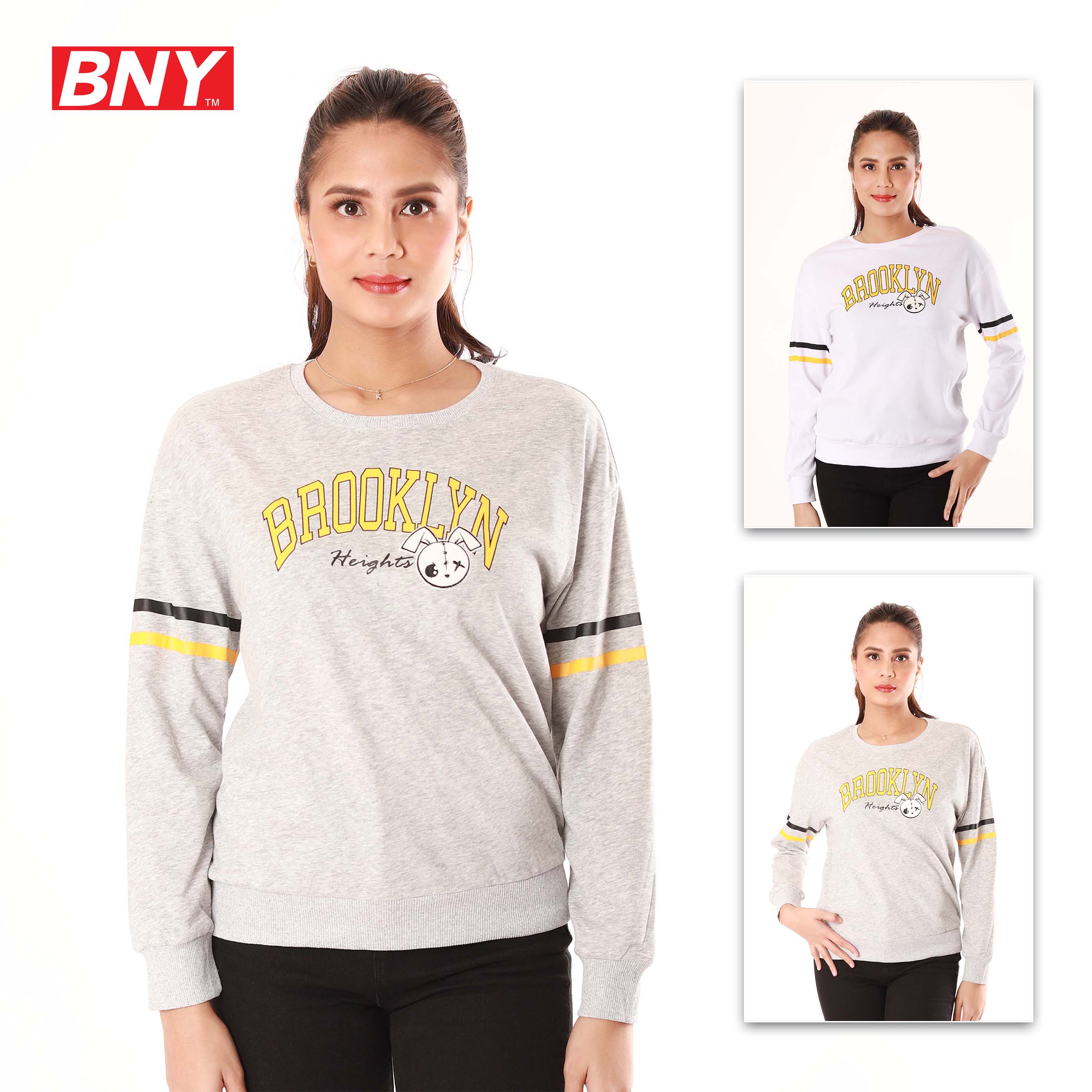 BNY LADIES LIGHT TERRY SWEATER WITH BROOKLYN BUNNY GRAPHICS 463 Lazada PH