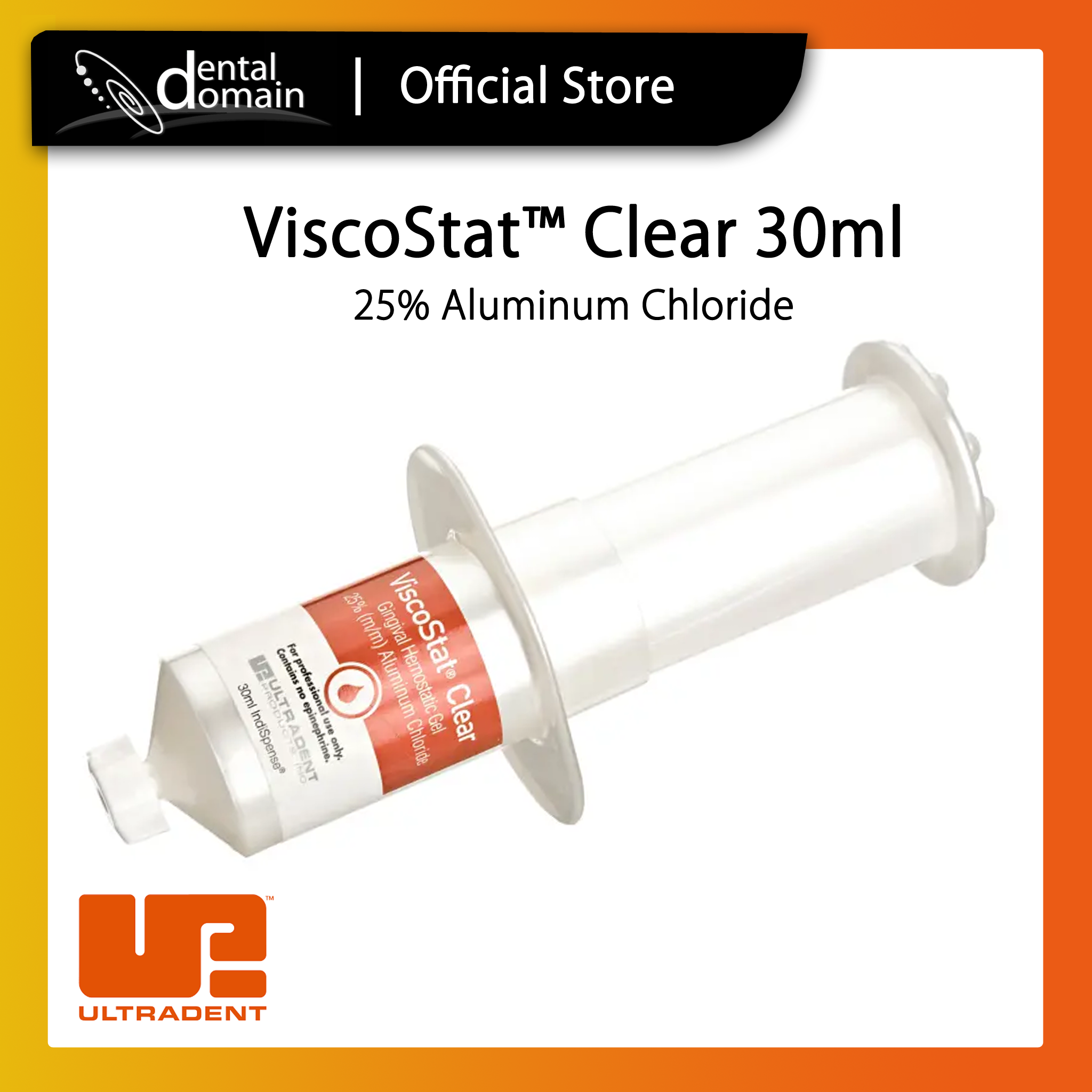 Ultradent Viscostat Clear 25 Aluminum Chloride Hemostatic Agent 