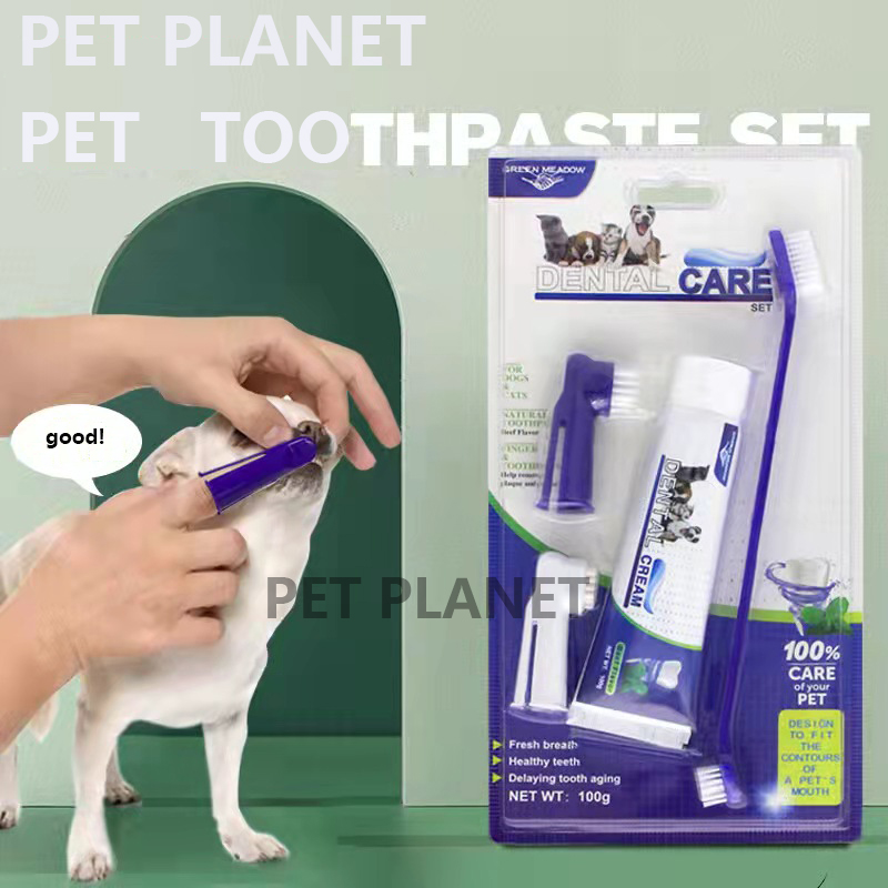 Pet Dog Toothpaste Dog Oral care Cat and Dog Toothpaste Set Mouth