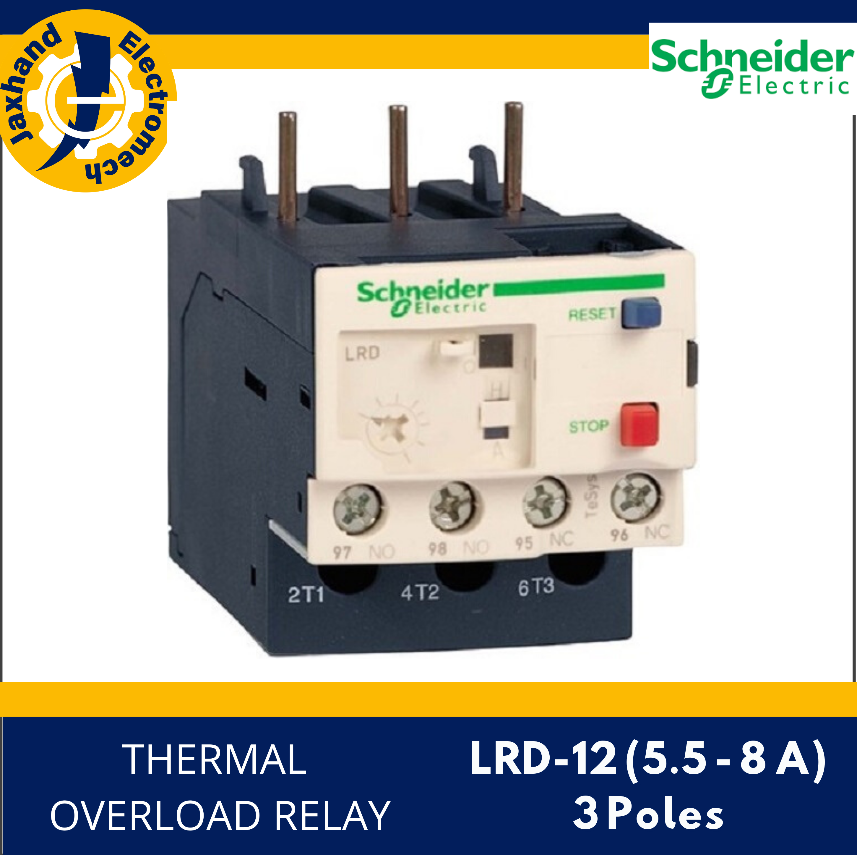 THERMAL OVERLOAD RELAY LRD12 (5.5 8 A) TESYS SCHNEIDER 3 Pole for D Range Contactor Lazada PH