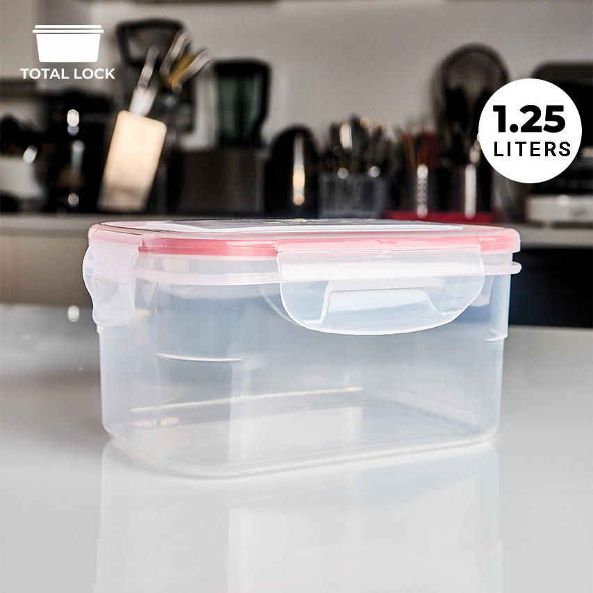 Total Lock 1.25L Rectangle Stackable Airtight Food Storage Container